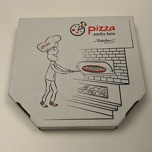 Pizza Socks Box, 4 pair of pizza socks